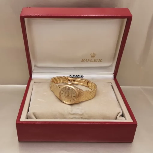 Incredible Replica Rolex Lady-datejust 6703 27mm Yellow Gold Case Watch - Image 5