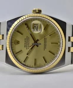 Beautiful Fake Rolex Datejust Oysterquartz 17013 Quartz Movement 36mm Gold/steel Case Mens/unisex Watch