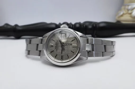 Distinctive Replica Rolex Oyster Perpetual Lady Date 6916 Caliber 2035 Automatic Movement 26mm Steel Case Womens Watch - Image 11