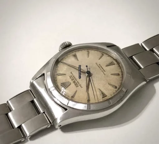 Ideal Replica Rolex Bubble Back 6107 Automatic Movement 34mm Steel Case Watch - Image 5