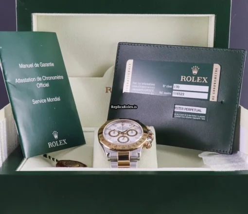 Marvellous Knockoff Rolex Daytona 116523 Caliber 4130 Automatic Movement 40mm Gold/steel Case Mens/unisex Watch - Image 5