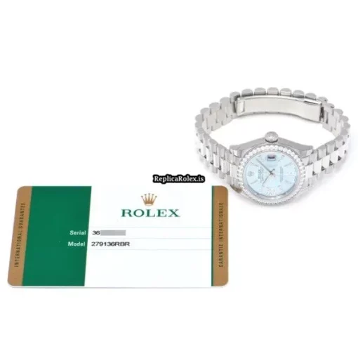 Suitable Replicas Rolex Lady-datejust 279136rbr Caliber 2236 Automatic Movement 28mm Platinum Case Womens Watch - Image 5
