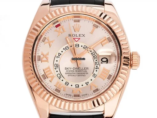 Best Replica Rolex Sky-dweller 326135 Caliber 9001 Automatic Movement 42mm Rose Gold Case Mens/unisex Watch