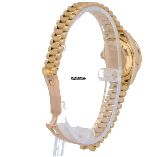 Amazing Replica Rolex Lady-datejust 69088 Automatic Movement 26mm Yellow Gold Case Womens Watch - Image 6