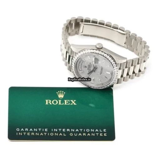 Appealing Replica Rolex Day-date 40 228349rbr Caliber 3255 Automatic Movement 40mm White Gold Case Watch - Image 5