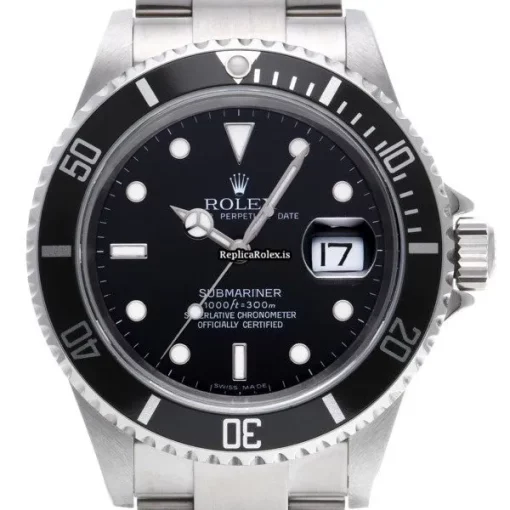 Ideal Replica Rolex Submariner Date 16610 Caliber 3135 Automatic Movement 40mm Steel Case Watch - Image 6