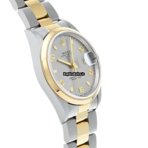 Great Copy Rolex Oyster Perpetual Date 15203 Caliber 3135 Automatic Movement 34mm Steel Case Watch - Image 3