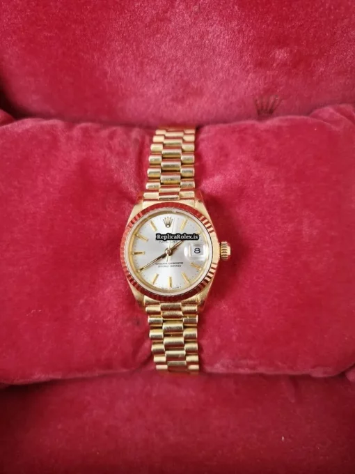 Exquisite Replica Rolex Lady-datejust 69178 Caliber 2135 Automatic Movement 26mm Yellow Gold Case Womens Watch - Image 2