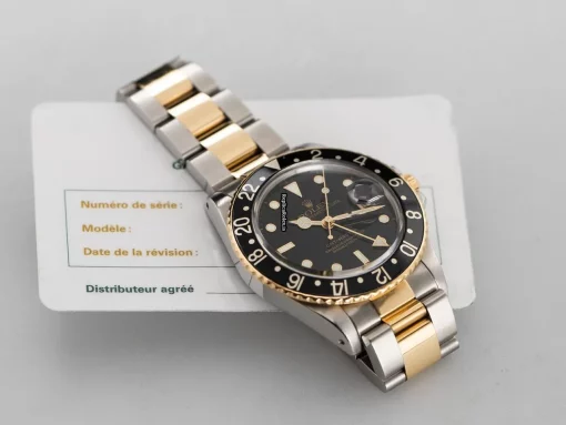 Swiss Fake Rolex Gmt-master 16753 Cosc Automatic Movement 40mm Gold/steel Case Mens/unisex Watch - Image 8