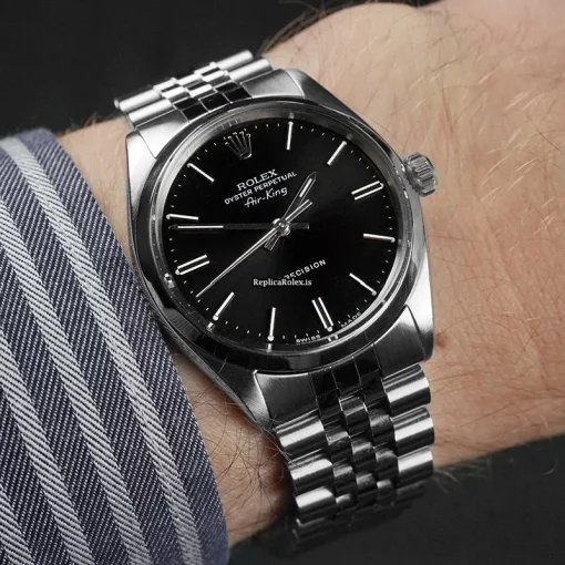 Incredible Replica Rolex Air King 5500/0 Automatic Movement 34mm Steel Case Mens/unisex Watch - Image 13