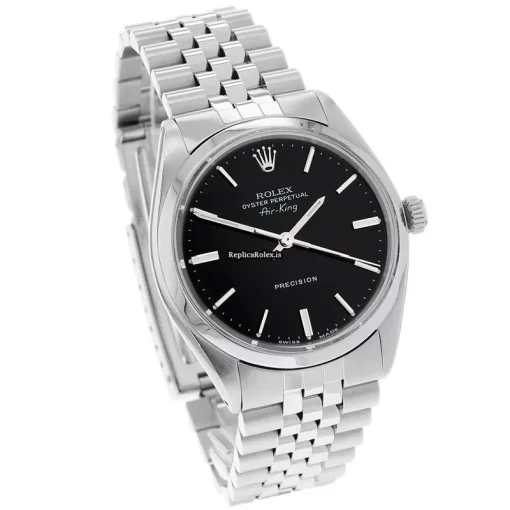 Incredible Replica Rolex Air King 5500/0 Automatic Movement 34mm Steel Case Mens/unisex Watch - Image 4