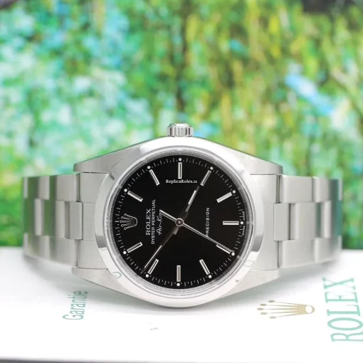 Superb Fake Rolex Air King Precision 14000m Caliber 3130 Automatic Movement 34mm Steel Case Mens/unisex Watch - Image 2