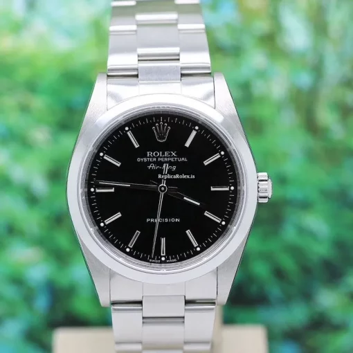 Superb Fake Rolex Air King Precision 14000m Caliber 3130 Automatic Movement 34mm Steel Case Mens/unisex Watch - Image 3
