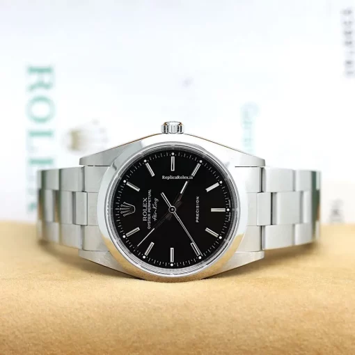 Superb Fake Rolex Air King Precision 14000m Caliber 3130 Automatic Movement 34mm Steel Case Mens/unisex Watch - Image 5