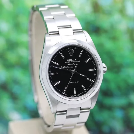 Superb Fake Rolex Air King Precision 14000m Caliber 3130 Automatic Movement 34mm Steel Case Mens/unisex Watch - Image 6