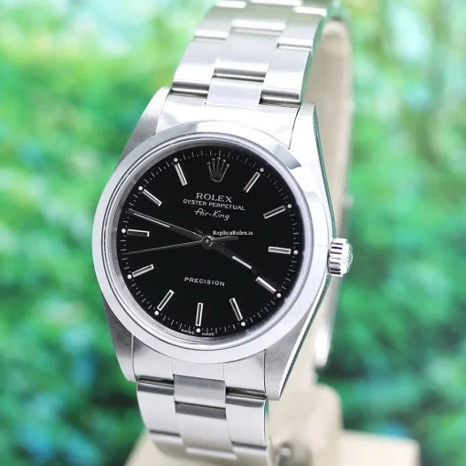 Superb Fake Rolex Air King Precision 14000m Caliber 3130 Automatic Movement 34mm Steel Case Mens/unisex Watch - Image 8
