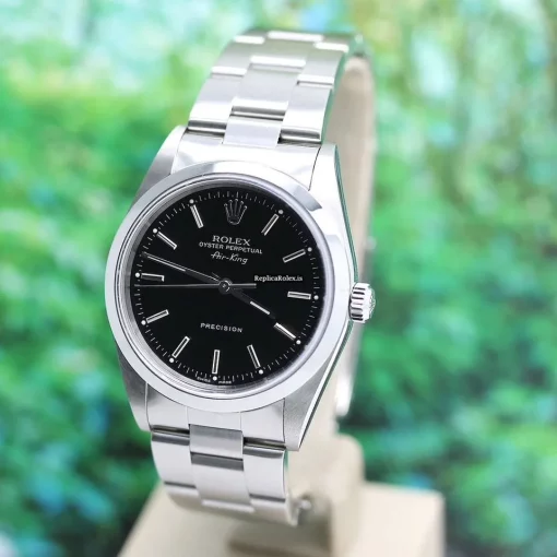 Superb Fake Rolex Air King Precision 14000m Caliber 3130 Automatic Movement 34mm Steel Case Mens/unisex Watch - Image 9