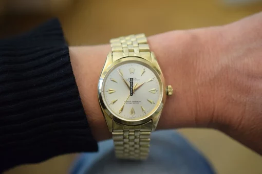 Swiss Replicas Rolex Oyster Perpetual 34 1002 Automatic Movement 33mm Yellow Gold Case Mens/unisex Watch - Image 10