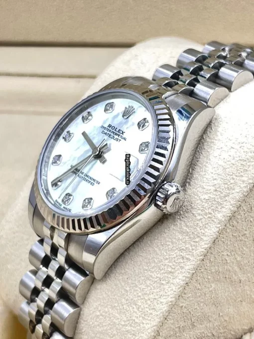 Swiss Fake Rolex Lady-datejust 178274 Caliber 2235 Automatic Movement 31mm Gold/steel Case Womens Watch - Image 4