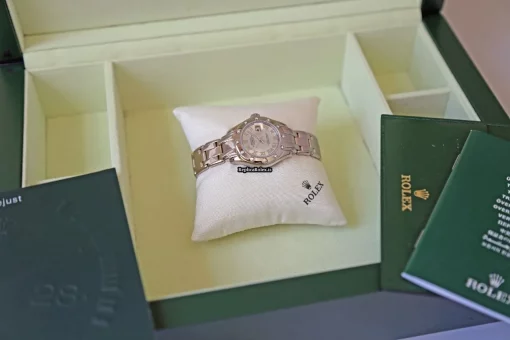 Superb Replica Rolex Lady-datejust Pearlmaster 80319 Caliber 2235 Automatic Movement 29mm White Gold Case Womens Watch - Image 15