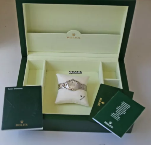 Superb Replica Rolex Lady-datejust Pearlmaster 80319 Caliber 2235 Automatic Movement 29mm White Gold Case Womens Watch - Image 16