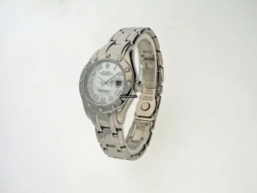 Superb Replica Rolex Lady-datejust Pearlmaster 80319 Caliber 2235 Automatic Movement 29mm White Gold Case Womens Watch - Image 7