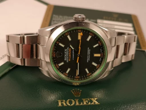 Reliable Fake Rolex Milgauss 116400gv Caliber 3131 Automatic Movement 40mm Steel Case Mens/unisex Watch - Image 3