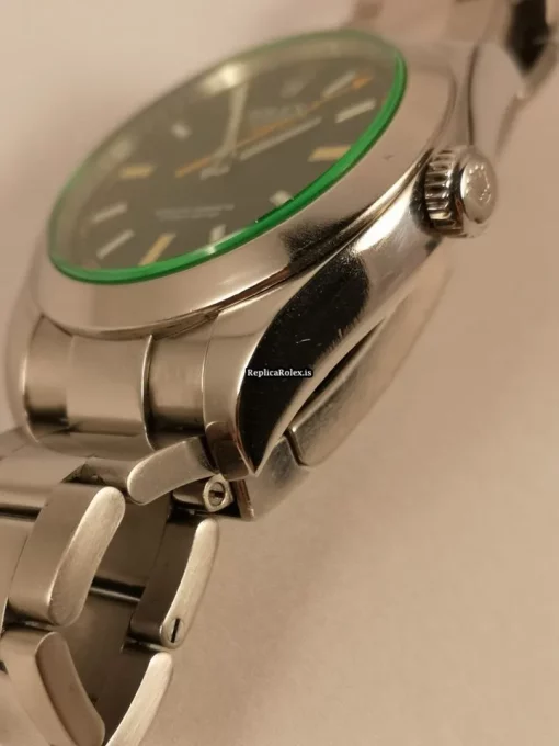 Reliable Fake Rolex Milgauss 116400gv Caliber 3131 Automatic Movement 40mm Steel Case Mens/unisex Watch - Image 8
