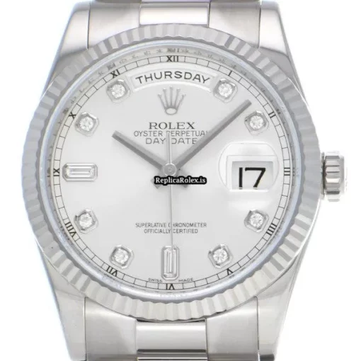 Terrific Replica Rolex Day-date 36 118239a Caliber 3155 Automatic Movement 36mm White Gold Case Watch - Image 6