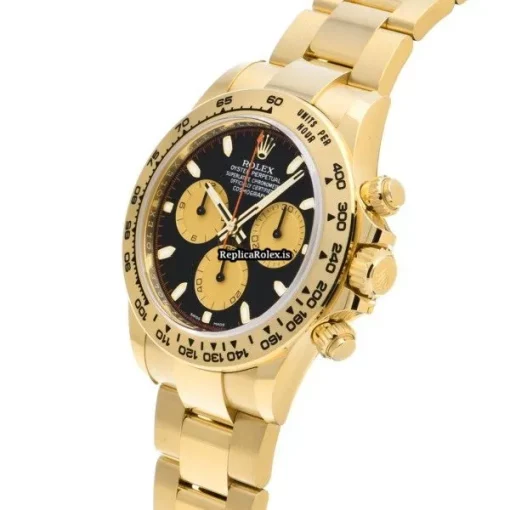 Offering Fake Rolex Daytona 116508 Caliber 4130 Automatic Movement 40mm Yellow Gold Case Watch - Image 2