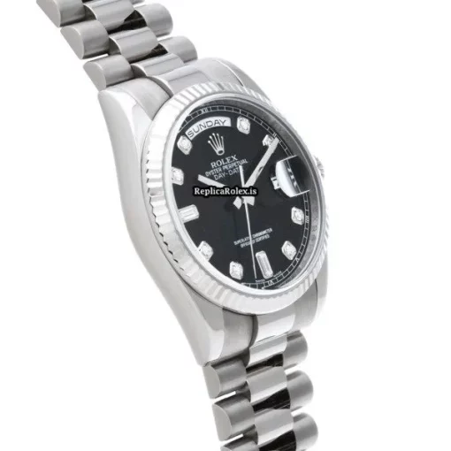 Unique Knockoff Rolex Day-date 36 118239a Caliber 3155 Automatic Movement 36mm White Gold Case Watch - Image 3