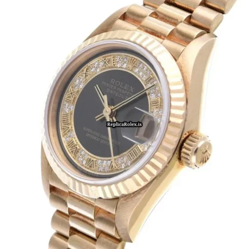 Top Knockoff Rolex Lady-datejust 79178mr Automatic Movement 26mm Yellow Gold Case Womens Watch - Image 2
