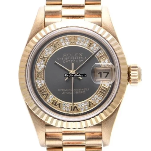 Top Knockoff Rolex Lady-datejust 79178mr Automatic Movement 26mm Yellow Gold Case Womens Watch - Image 4
