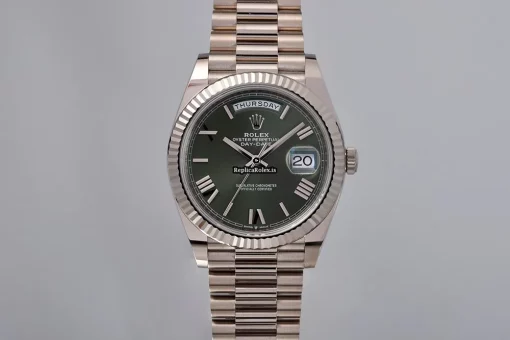 Amazing Replica Rolex Day-date 40 228239 Automatic Movement 41mm White Gold Case Watch