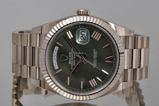 Amazing Replica Rolex Day-date 40 228239 Automatic Movement 41mm White Gold Case Watch - Image 5