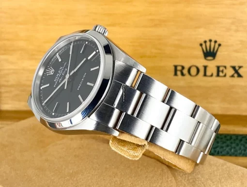 Beautiful Replica Rolex Air King Precision 14000m Caliber 3130 Automatic Movement 34mm Steel Case Mens/unisex Watch - Image 4