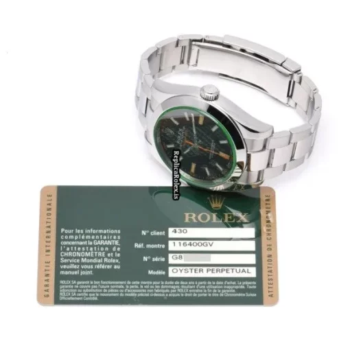 Beautiful Replicas Rolex Milgauss 116400gv Caliber 3131 Automatic Movement 40mm Steel Case Watch - Image 5