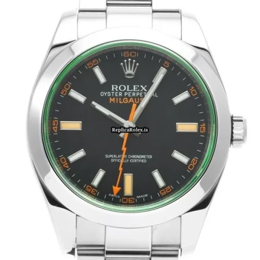 Beautiful Replicas Rolex Milgauss 116400gv Caliber 3131 Automatic Movement 40mm Steel Case Watch - Image 6
