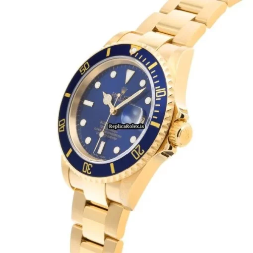Unique Replica Rolex Submariner Date 16618 Caliber 3135 Automatic Movement 40mm Yellow Gold Case Watch - Image 2