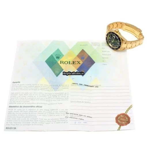 Unique Replica Rolex Submariner Date 16618 Caliber 3135 Automatic Movement 40mm Yellow Gold Case Watch - Image 5