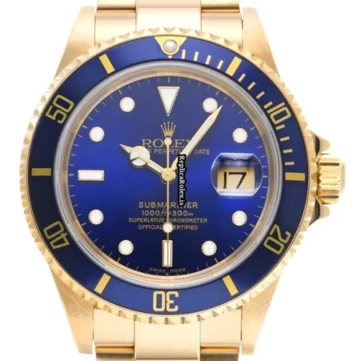 Unique Replica Rolex Submariner Date 16618 Caliber 3135 Automatic Movement 40mm Yellow Gold Case Watch - Image 6