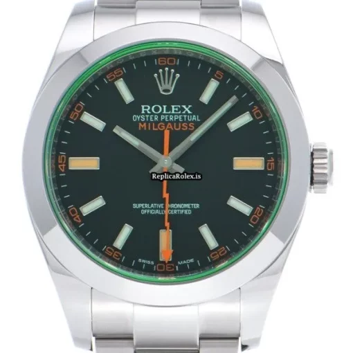Wonderful Replica Rolex Milgauss 116400gv Caliber 3131 Automatic Movement 40mm Steel Case Watch - Image 6