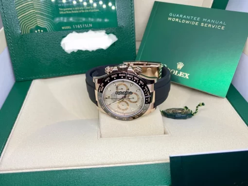 Amazing Replica Rolex Daytona 116515ln Caliber 4130 Automatic Movement 40mm Rose Gold Case Mens/unisex Watch - Image 9