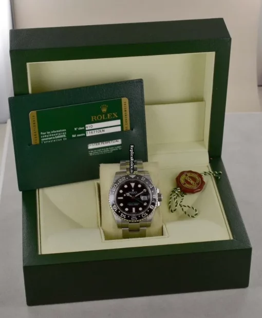 Fabulous Fakes Rolex Gmt-master II 116710ln Caliber 3186 Automatic Movement 40mm Steel Case Mens/unisex Watch - Image 7