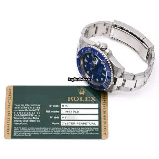 Fabulous Imitation Rolex Submariner Date 116619lb Caliber 3135 Automatic Movement 40mm White Gold Case Watch - Image 5