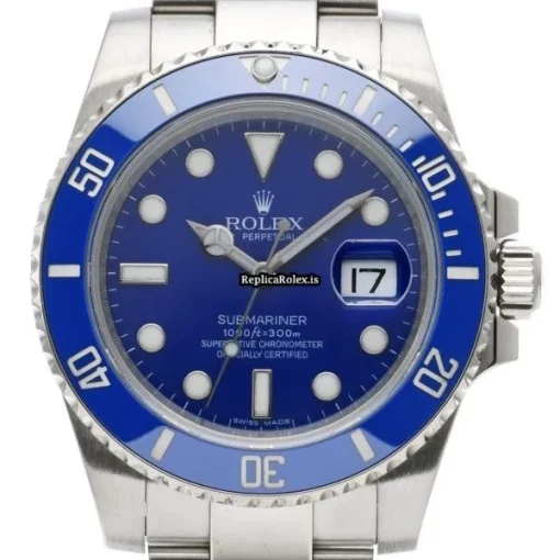 Fabulous Imitation Rolex Submariner Date 116619lb Caliber 3135 Automatic Movement 40mm White Gold Case Watch - Image 6