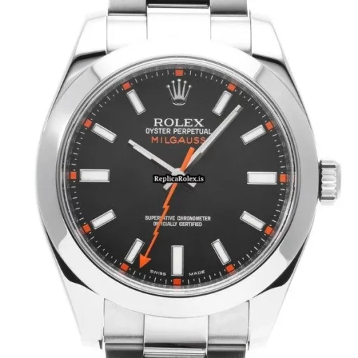 Superb Replicas Rolex Milgauss 116400 Caliber 3131 Automatic Movement 40mm Steel Case Watch - Image 6
