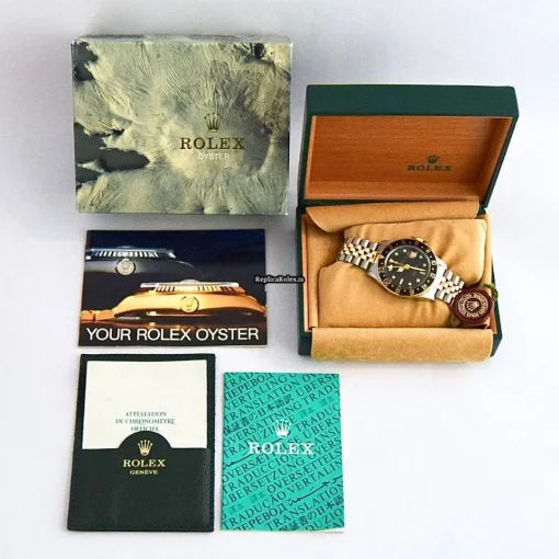 Excellent Replica Rolex Gmt-master 16753 Caliber 3075 Automatic Movement 40mm Gold/steel Case Mens/unisex Watch - Image 5
