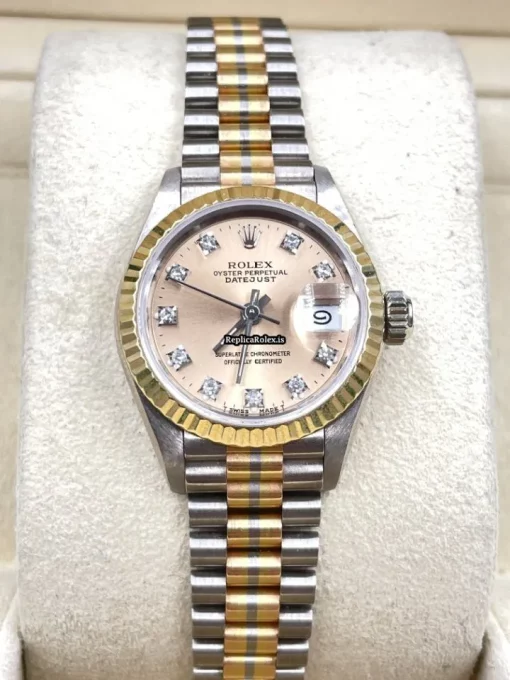 Good Fake Rolex Lady-datejust 69179b Automatic Movement White Gold Case Womens Watch - Image 2