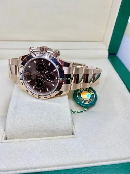 Great Fake Rolex Daytona Caliber 4130 Automatic Movement 40mm Rose Gold Case Mens/unisex Watch - Image 11